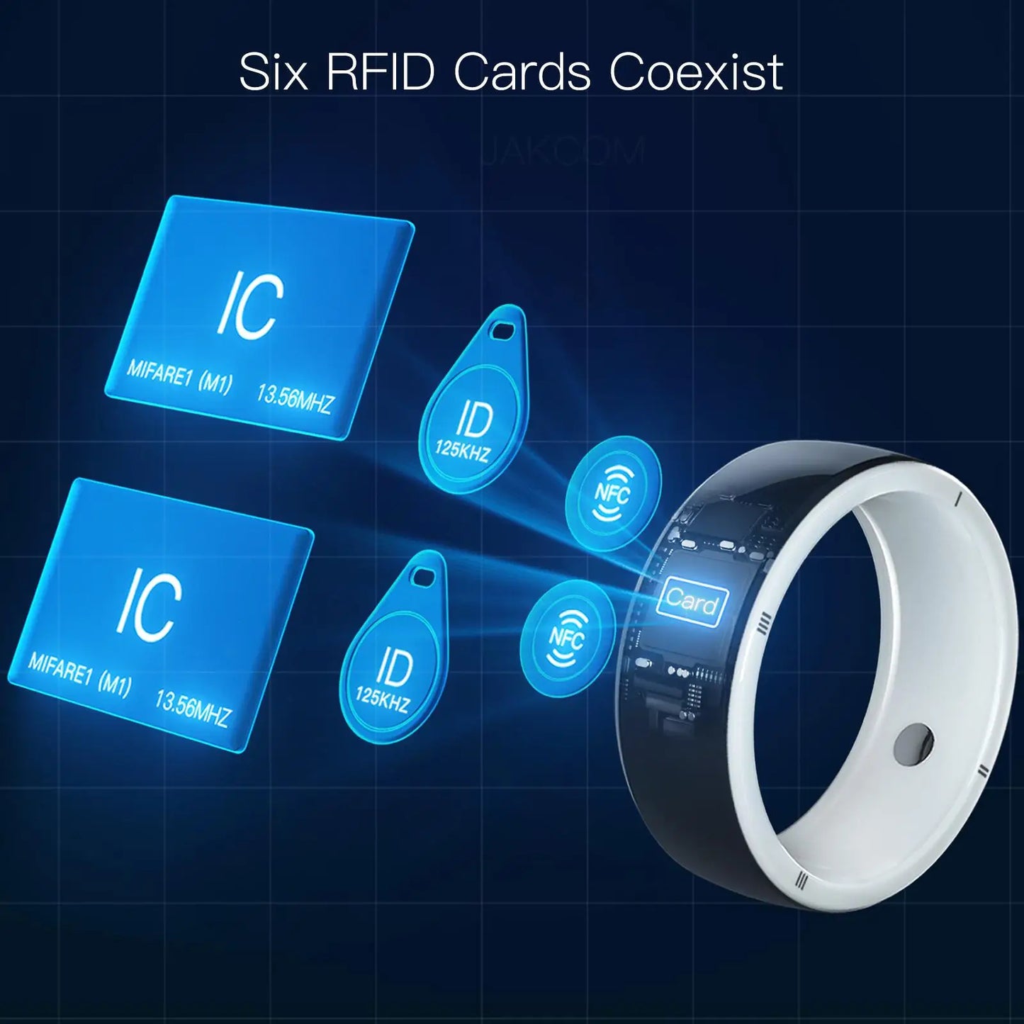 JAKCOM R5 Smart Ring Super value as payment device logo laser print rfid cards flat chip genshim impact t5577 sticker office