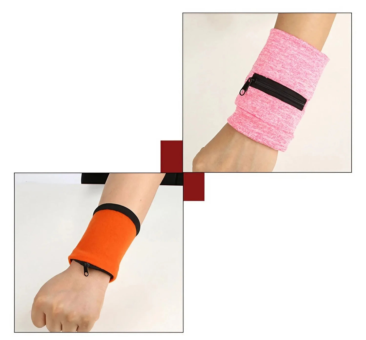 1Pc Wrist Wallet Bag with Zipper Running Travel Gym Riding Safety Exercise