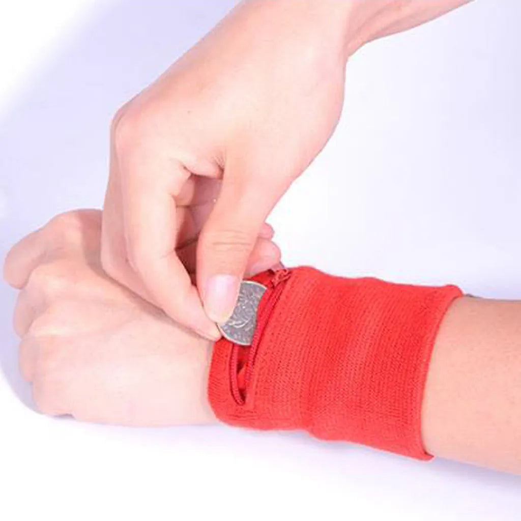 Wrist Purse Bag with Zipper Running Travel Bike Safe Sports Bag for Running Gym Bike Wallet Safe. Storage Wrist Support  1 Pcs
