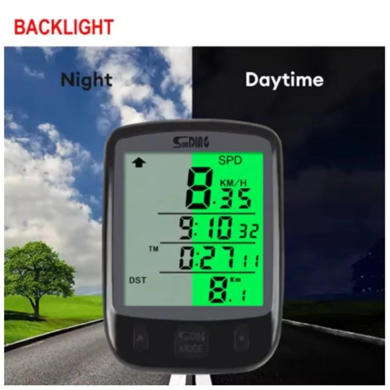 Bike Computer Waterproof Bicycle Wired Speedometer Odometer Stopwatch Lcd Riding Speedometer Display Bicycle Accessories
