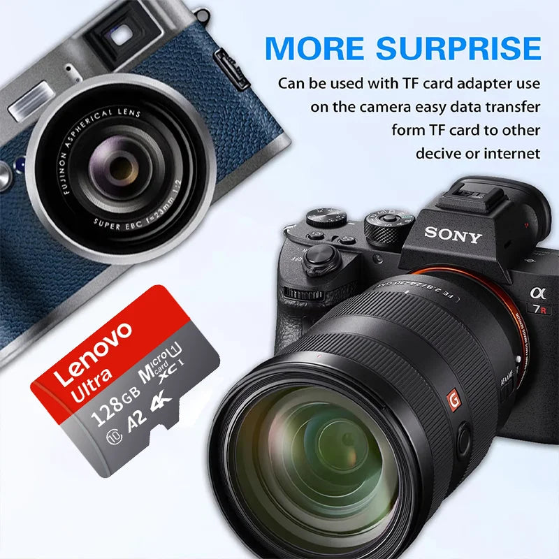 Lenovo 2TB 1TB Micro TF/SD Card Class 10 Memory Card 512GB SD Card 128GB 256GB TF Card Free For Shipping Cameras/tablet/Drone